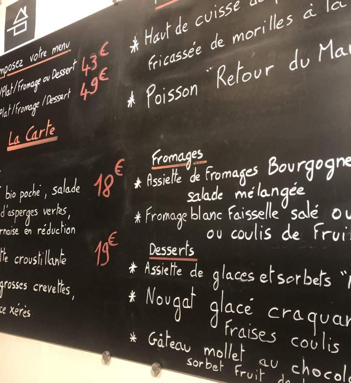 Menus-Carte Dijon